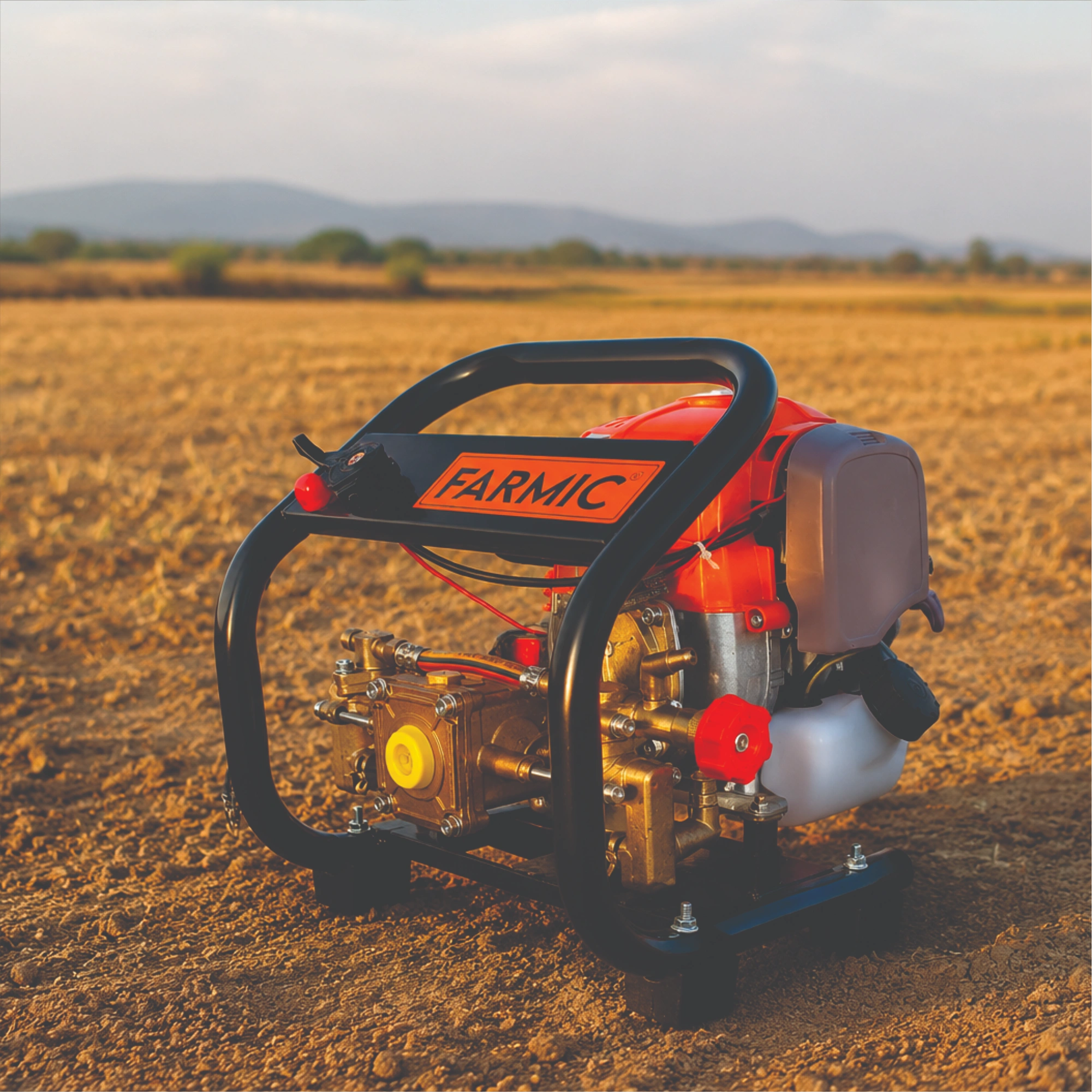 FARMIC Portable Power Sprayer FC-PPS4-31 | 31 cc 4 Stroke Engine, Pressure Pump for Gardening, Cleaning
